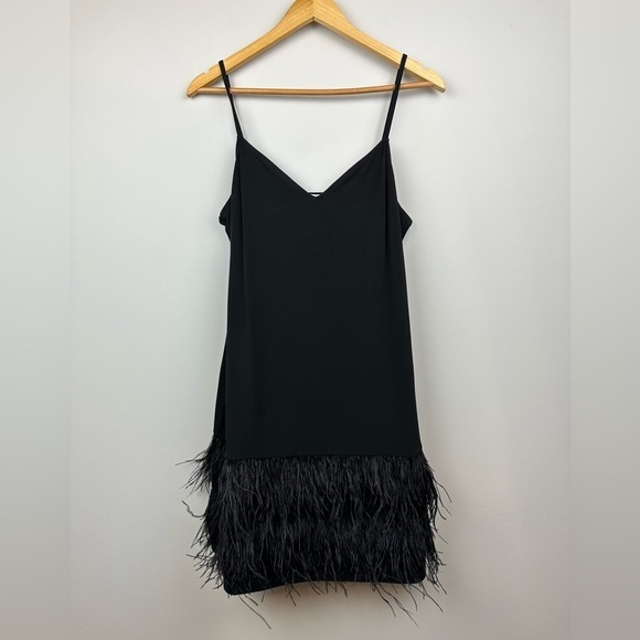 Michael Michael Kors Feather-Embroidered Matte Jersey Slip Dress Large NWT - Picture 6 of 13